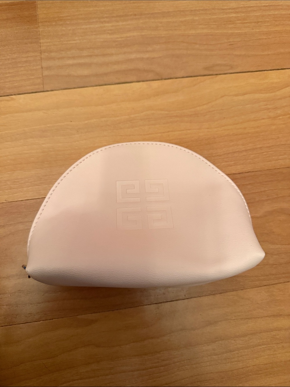 Givenchy Pale Pink Leather Cosmetic Case with Embossed Logo